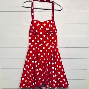 Ixia rockabilly 50s polka dot twirl dress